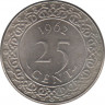 Монета. Суринам. 25 центов 1962 год. ав.