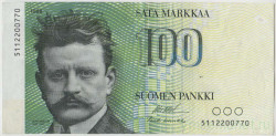 Банкнота. Финляндия. 100 марок 1986 год. Тип 115а (33).