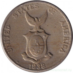 Монета. Филиппины. 5 сентаво 1938 год.