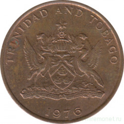 Монета. Тринидад и Тобаго. 5 центов 1976 год. Старый тип.