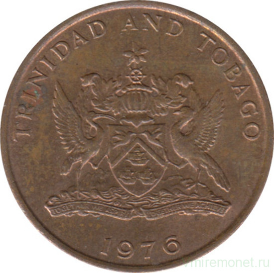 Монета. Тринидад и Тобаго. 5 центов 1976 год. Старый тип.