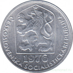 Монета. Чехословакия. 10 геллеров 1976 год.