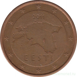Монета. Эстония. 5 центов 2011 год.
