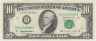 Банкнота. США. 10 долларов 1995 год. B. Тип 499. ав.