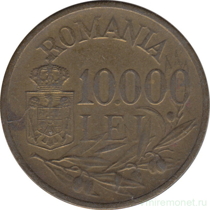 Монета. Румыния. 10000 лей 1947 год.