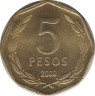 Монета. Чили. 5 песо 2000 год. ав.