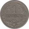 Монета. Уругвай. 1 сентесимо 1909 год. рев.