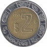 Монета. Мексика. 2 песо 2001 год. ав.