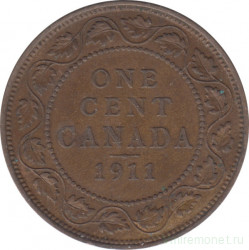 Монета. Канада. 1 цент 1911 год.