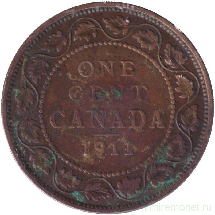 Монета. Канада. 1 цент 1911 год.