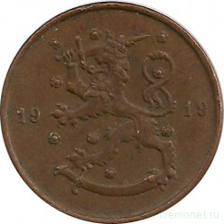 Монета. Финляндия. 10 пенни 1919 год.