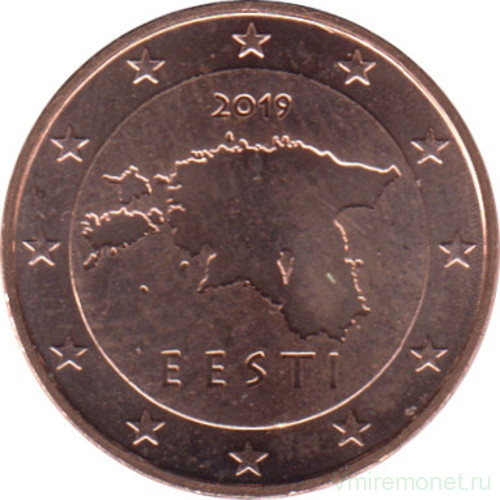Монета. Эстония. 1 цент 2019 год.