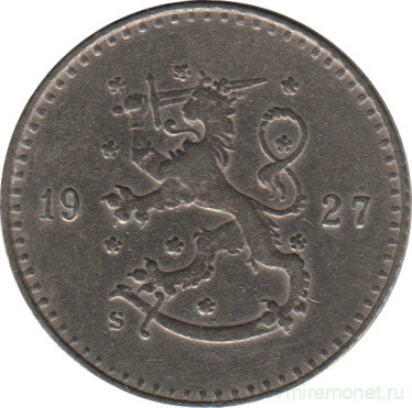 Монета. Финляндия. 25 пенни 1927 год.