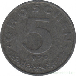 Монета. Австрия. 5 грошей 1970 год.