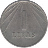 Монета. Литва. 1 лит 1991 год. рев.