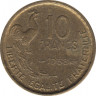  Монета. Франция. 10 франков 1958 год. Монетный двор - Париж. ав.