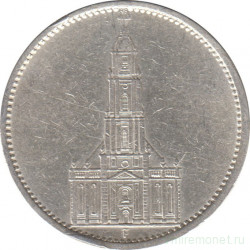 Монета. Германия. Третий Рейх. 5 рейхсмарок 1935 год. Монетный двор - Штуттгарт (F). 1 год нацистскому режиму.
