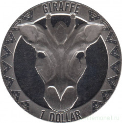 Монета. Сьерра-Леоне. 1 доллар 2022 год. Жираф.