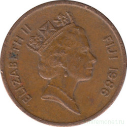 Монета. Фиджи. 1 цент 1986 год.