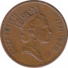 Монета. Фиджи. 1 цент 1986 год. ав.