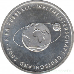 Монета. Германия. 10 евро 2004 год. Чемпионат мира по футболу 2006. Германия.