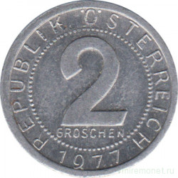 Монета. Австрия. 2 гроша 1977 год.