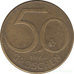 Монета. Австрия. 50 грошей 1973 год.