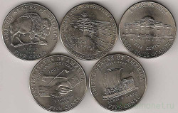 Монета. США. 5 центов 2004, 2005, 2006 год. Набор монет 5 шт.
