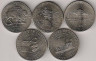 Аверс. Монета. США. 5 центов 2004, 2005, 2006 год. Набор монет 5 шт. Монетный двор D.