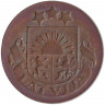 Монета. Латвия. 1 сантим 1928 год.