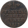 Монета. Германия. Брауншвейг. 1 пфенниг 1817 год.