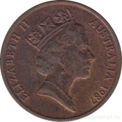 Монета. Австралия. 1 цент 1988 год.