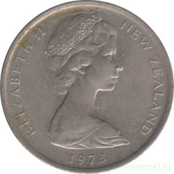 Монета. Новая Зеландия. 5 центов 1973 год.
