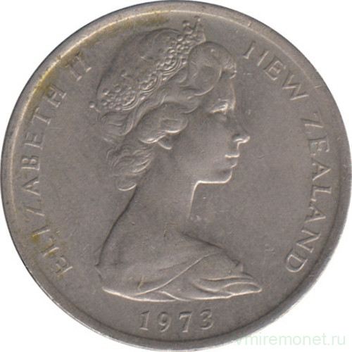 Монета. Новая Зеландия. 5 центов 1973 год.