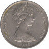 Монета. Новая Зеландия. 5 центов 1973 год. ав.