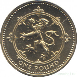 Монета. Великобритания. 1 фунт 1999 год.