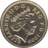 Монета. Великобритания. 1 фунт 1999 год. рев.