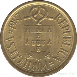 Монета. Португалия. 10 эскудо 1987 год.