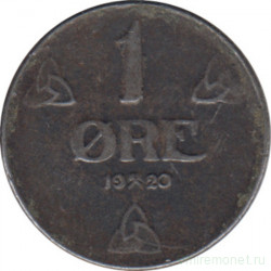 Монета. Норвегия. 1 эре 1920 год.