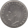 Монета. Испания. 25 песет 1982 год. ав.