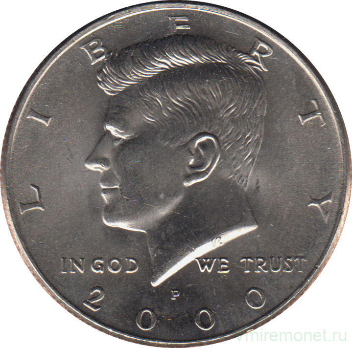 Монета. США. 50 центов 2000 год. Монетный двор P.