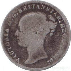 Монета. Великобритания. 3 пенса 1874 год.