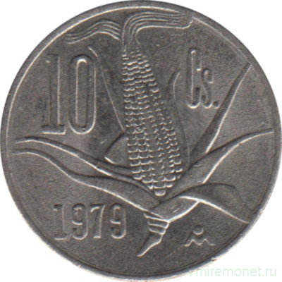 Монета. Мексика. 10 сентаво 1979 год.