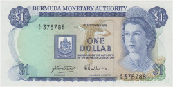 Банкнота. Бермудские острова. 1 доллар 1979 год. Тип 28b.