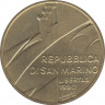 Монета. Сан-Марино. 20 лир 1990 год. 16 веков истории Сан-Марино. рев.