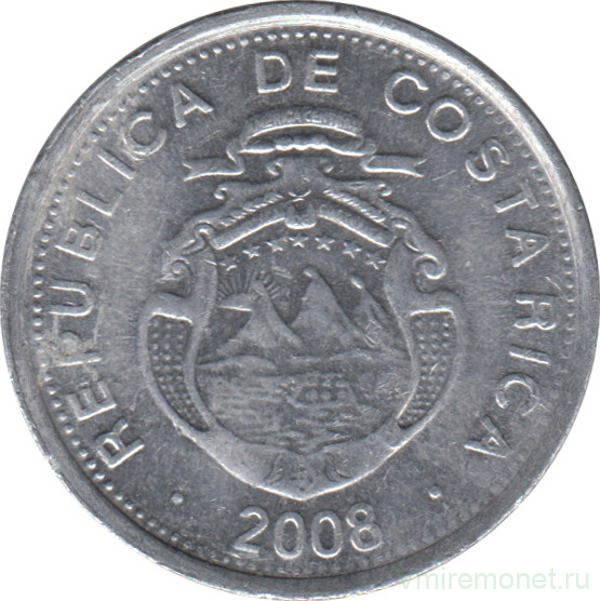 Монета. Коста-Рика. 10 колонов 2008 год.