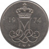 Монета. Дания. 10 эре 1974 год. ав.