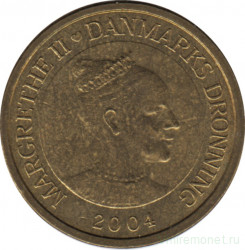 Монета. Дания. 10 крон 2004 год.