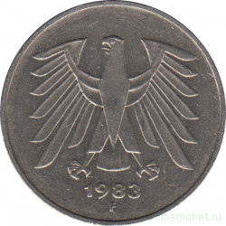 Монета. ФРГ. 5 марок 1983 год. Монетный двор - Штутгарт (F).