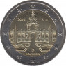 Монета. Германия. 2 евро 2016 год. Саксония (A). ав.